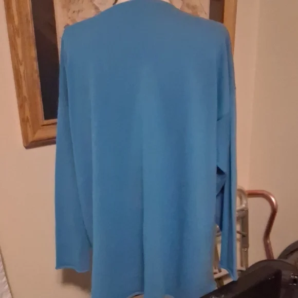 Eskandar Vibrant Blue Knit Top - Picture 2 of 3